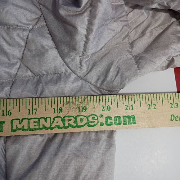 Eddie Bauer Womens Packable Down Winter Coat M Beige Hooded Puffer Parka - Picture 8 of 10